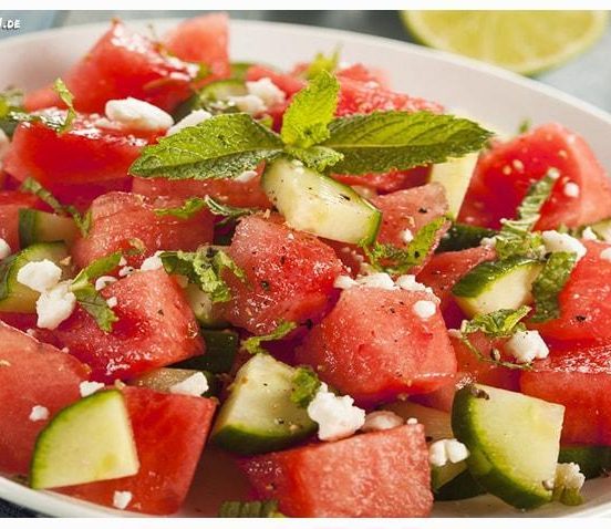 Salat Rezept mit Melone und Feta